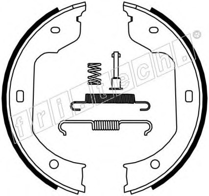 fri.tech. 1019.029K Brake Shoe Set, parking brake